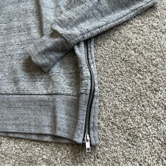 Mens H&M Zipper Salt and Pepper Pullover Hoodie - Picture 2 of 2